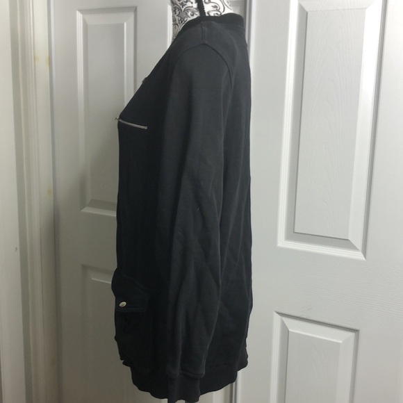 Vintage Sak’s Fifth Avenue Real Clothes Black Long Sleeve Zip Up M Hole - Picture 4 of 7